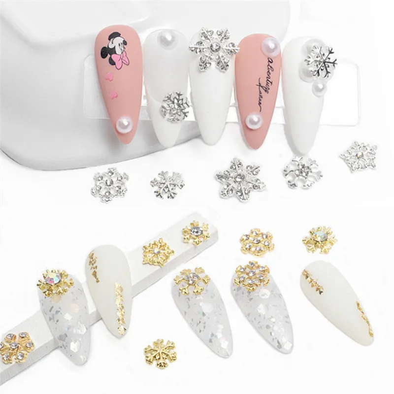 6 Grids Alloy Christmas Nail Art Decoration